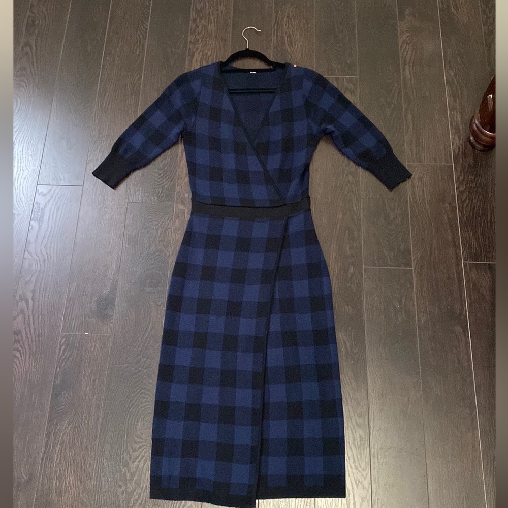 Diesel Blue and Black Checkered Dress